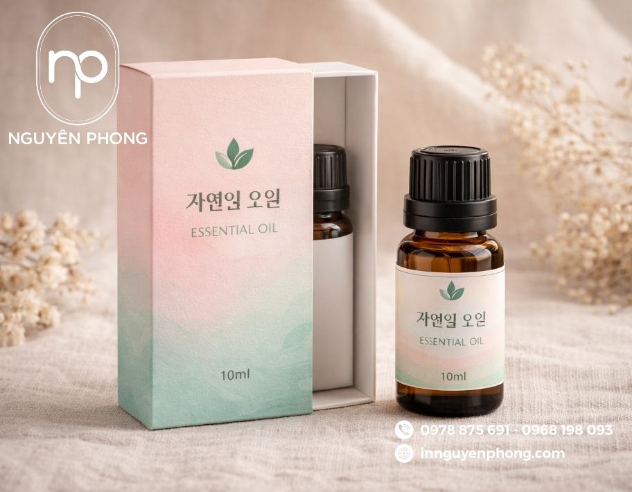 Mẫu in hộp đựng tinh dầu xuất khẩu 